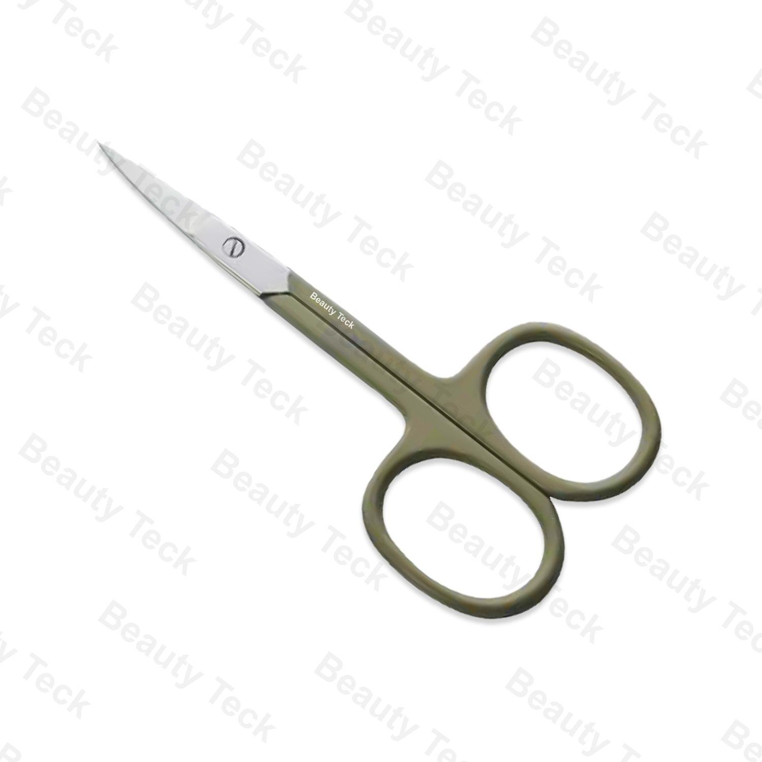 Product Name: BEAUTY Teck Cuticle Scissors (Fix Screw, Color Coated) Curved: BTB2-1157