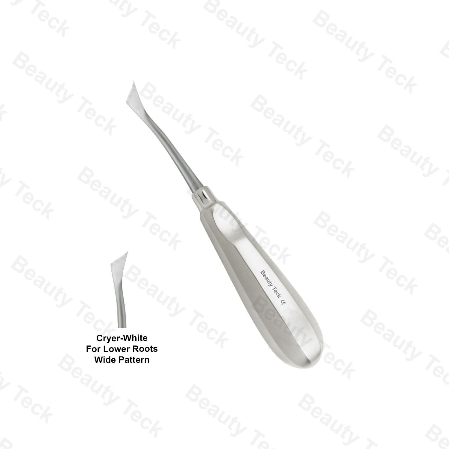 Root Elevator Cryer-White (Left, Wide Pattern for Lower Roots)