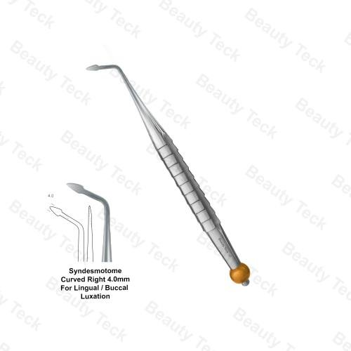 Root Elevator Syndesmotome Curved Right 4.0mm for Lingual/Buccal Luxation