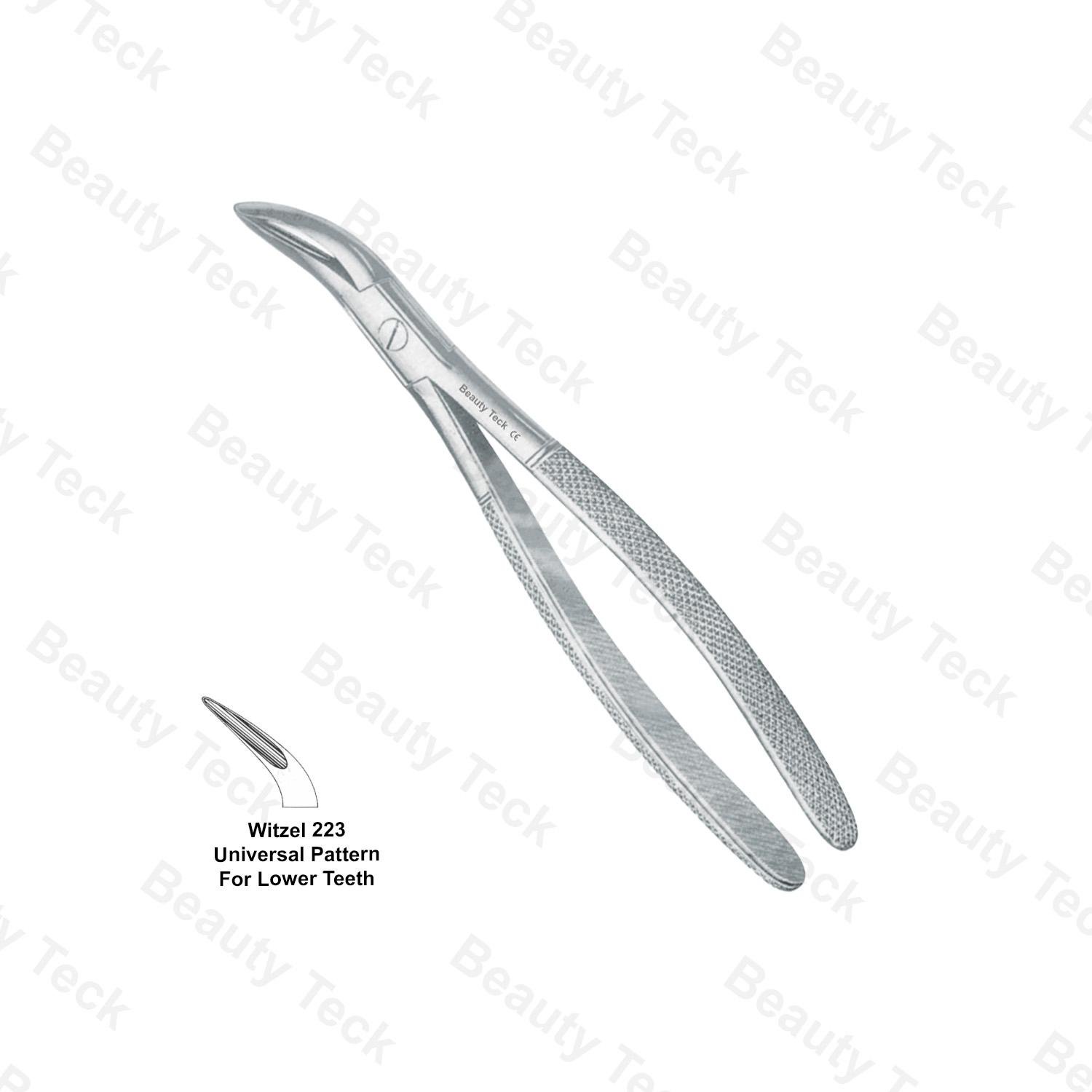 ROOT FRAGMENT FORCEP ( WIZTEL 223 UNIVERSAL PATTERN FOR LOWER TEETH) 