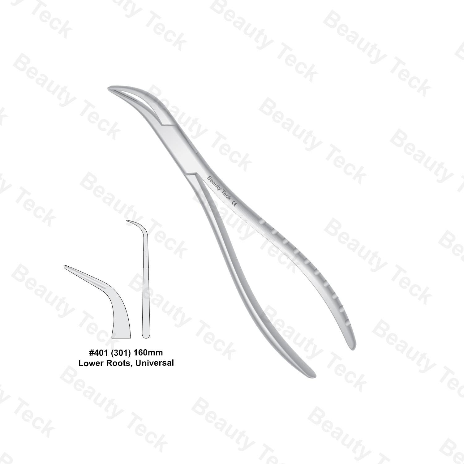 ROOT FRAGMENT FORCEP (160mm LOWER ROOTS UNIVERSAL)  #401(301)