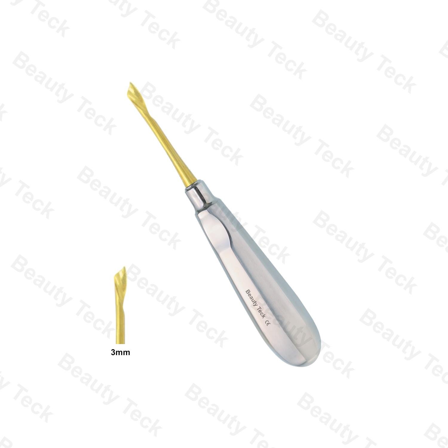 ROOT PICK ELEVATOR WITH GOLD FLEXIBLE POINT (3MM LEFT)