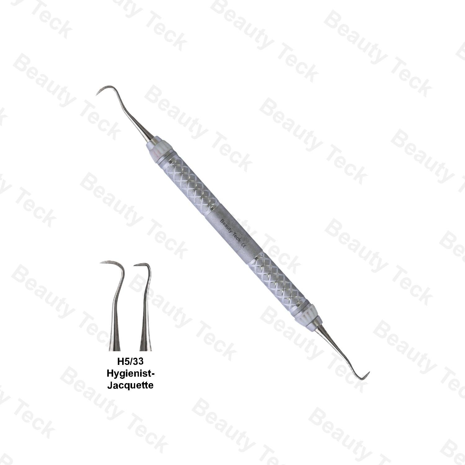 SICKLE SCALER (H5/33 HYGIENIST JACQUETTE, DESIGN HANDLE)