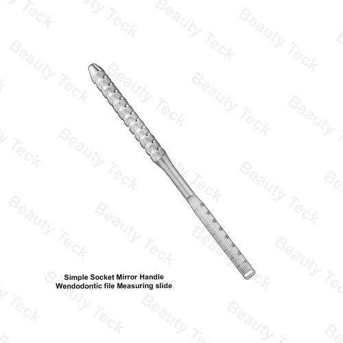 SINGLE SOCKET MIRROR HANDLE (WEIRDODONTICFILE MEASURING SLIDE)