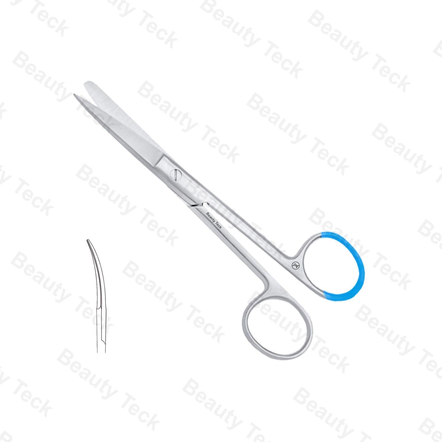 Single Use Surgical Scissors Curved Sharp/Blunt