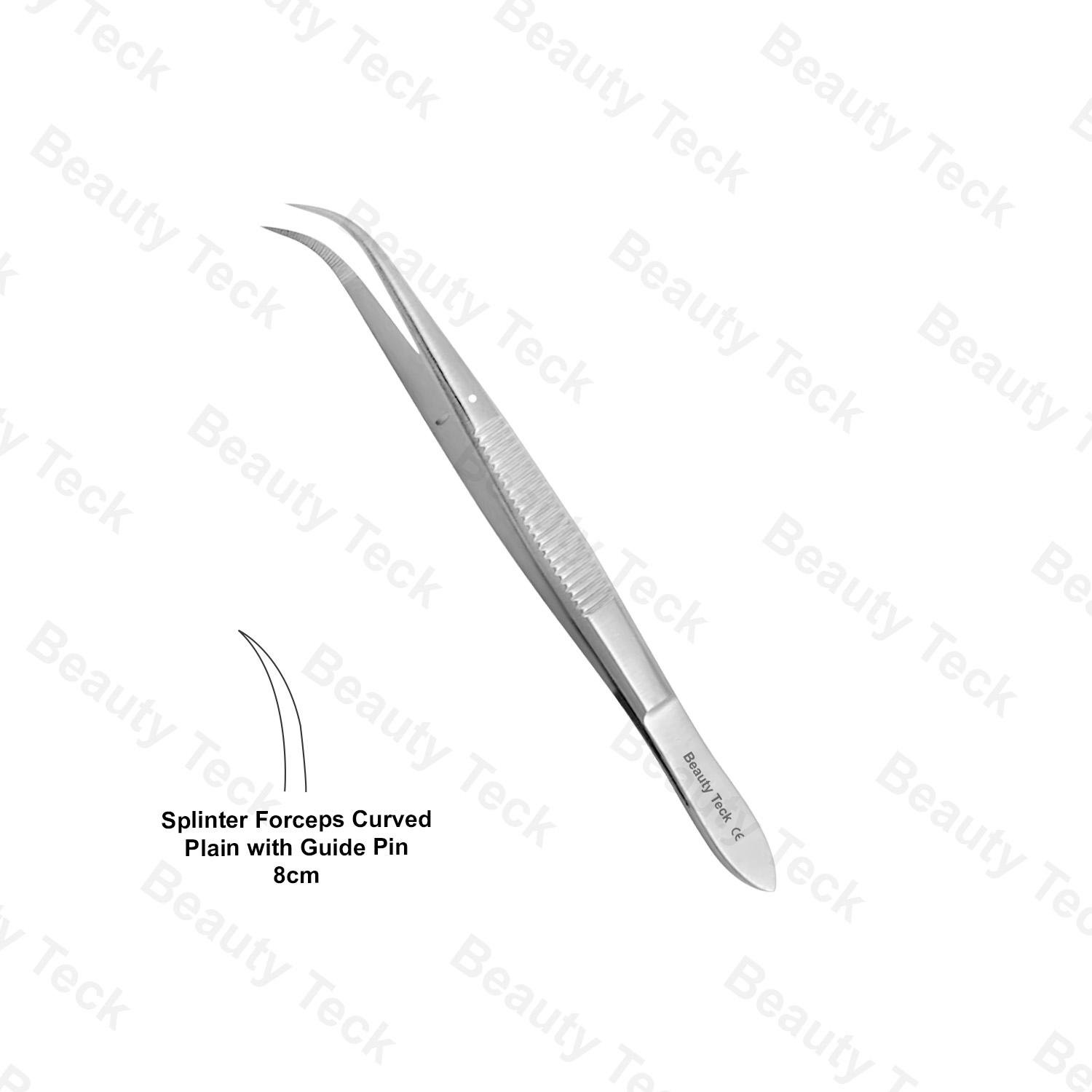 SPLINTER FORCEPS (8cm) CURVED PLAIN