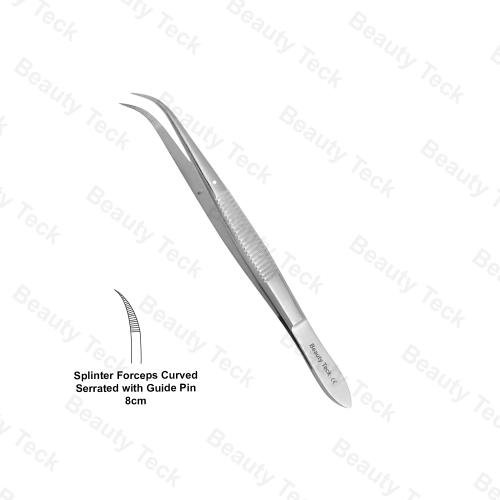 SPLINTER FORCEPS (8cm) CURVED SERRATED