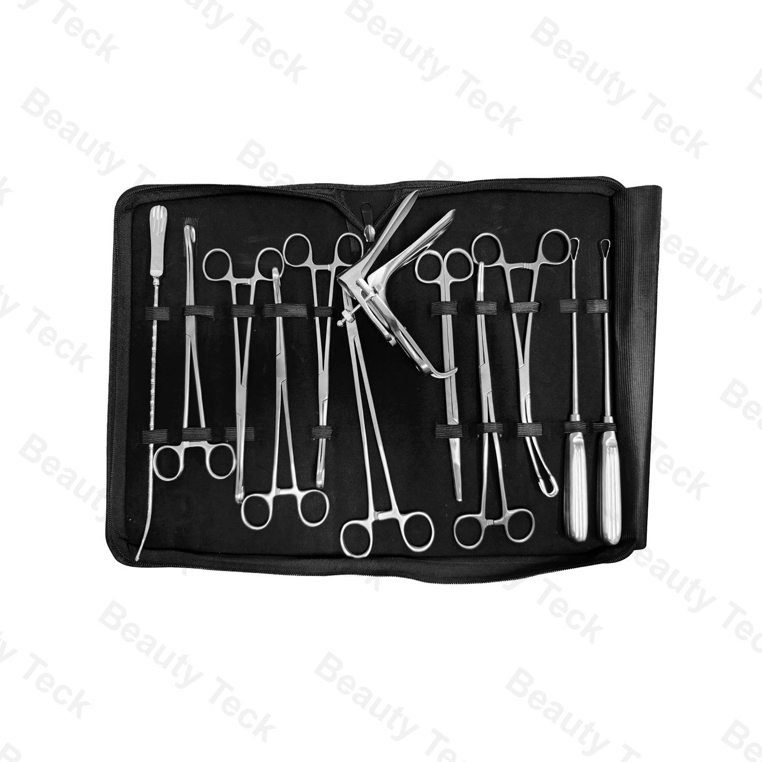 Standard 12-piece surgical instrument Kit for uterine examination