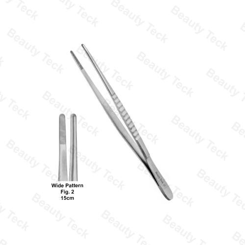 USA DRESSING TWEEZER 15cm (FIG.2 WIDE PATTERN)