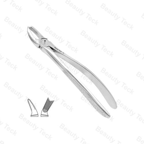 Used to extract upper right molars with a secure grip.