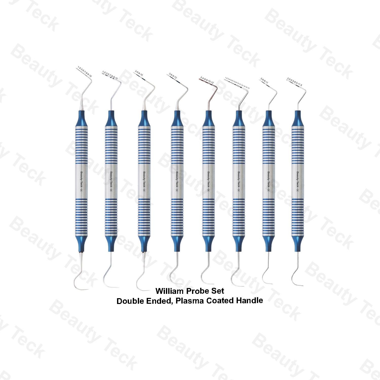 WILLIAM PROBE SET PLASMA COATED HANDLE DE