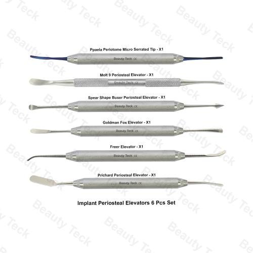 X6 PERIOSTEAL ELEVATORS PPAELA GUM LIFT OSSEUSE DENTAIRE SET OF 6 PCS